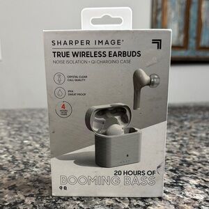 Sharper Image Wireless Earbuds - Metallic White NWT